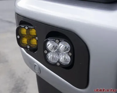 Baja Designs Amber Squadron SAE/Squadron Sport Dual Fog Pocket Light Kit w/ Upfitter Wiring Ford F-250 | F-350 2023+ - 448226UP