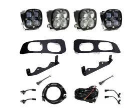 Baja Designs Clear Squadron SAE/Squadron Pro Dual Fog Pocket Light Kit w/ Toggle Wiring Ford F-250 | F-350 2023+