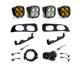 Baja Designs Amber Squadron SAE/Squadron Pro Dual Fog Pocket Light Kit w/ Toggle Wiring Ford F-250 | F-350 2023+