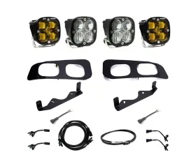 Baja Designs Amber Squadron SAE/Squadron Pro Dual Fog Pocket Light Kit w/ Upfitter Wiring Ford F-250 | F-350 2023+