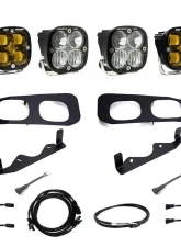Baja Designs Amber Squadron SAE/Squadron Pro Dual Fog Pocket Light Kit w/ Upfitter Wiring Ford F-250 | F-350 2023+                                     - 448228UP - Image 3