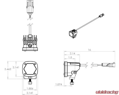 Baja Designs Universal Trail Clear S1 Black LED Auxiliary Light Pod - 38-0002 - 38-0002