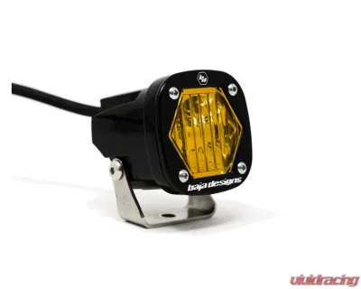 Baja Designs Universal Trail Amber S1 Black LED Auxiliary Light Pod - 38-0012