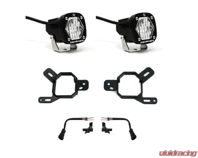 Baja Designs Clear S1 Fog Pocket Kit GMC 2500 | 3500 HD | AT4-X 2024-2025 - 44-7878