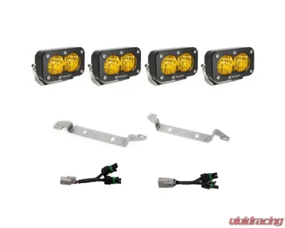 Baja Designs S2 Sport OEM Fog Light Replacement Kit - Amber/Wide Cornering for Toyota 4Runner TRD Pro 2025+ - 44-8285