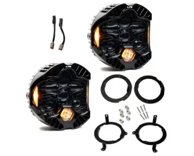Baja Designs Amber DOT LP6 LED Headlight Kit Jeep Wrangler | Gladiator 2018-2025