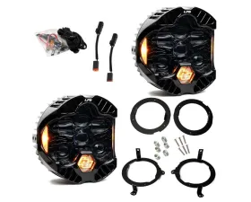 Baja Designs Amber DOT LP6 LED Headlight Kit w/ Halogen Jeep Wrangler | Gladiator 2018-2025