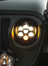 Baja Designs Amber DOT LP6 LED Headlight Kit w/ Halogen Jeep Wrangler | Gladiator 2018-2025                                     - 44-8312 - Image 2