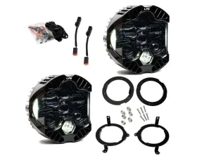 Baja Designs White DOT LP6 LED Headlight Kit w/ Halogen Jeep Wrangler | Gladiator 2018-2025