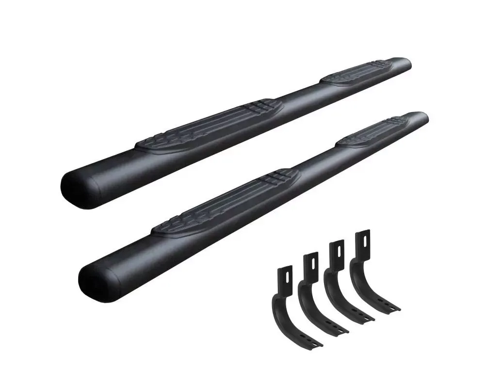 Go Rhino 4" Textured Black 1000 Series Side Steps w/Mounting Brackets Toyota Tundra 2022-2024 - 104443587T