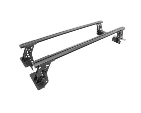 Go Rhino Textured Black XRS Cross Bars Truck Bed Rail Kit w/o Tonneau Covers Ram | Chevrolet | GMC 2007-2024