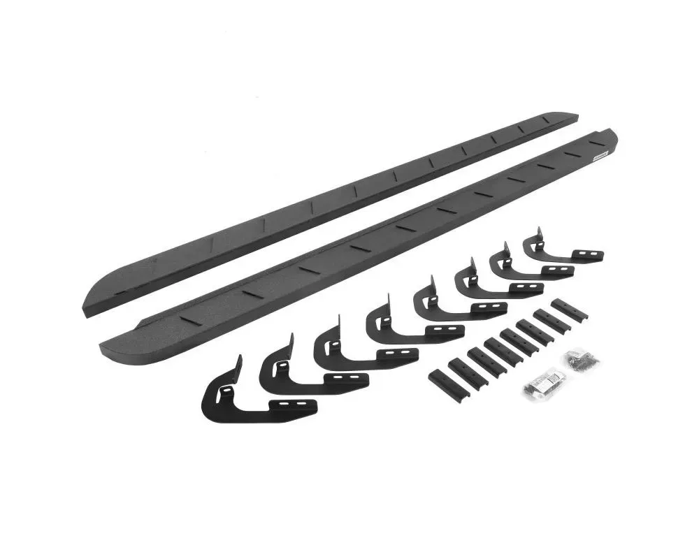 Go Rhino Bedliner Coating RB10 Slim Line Running Boards w/ Mounting Brackets Kit Chevrolet | GMC Extended Cab 2014-2019 - 63405880ST