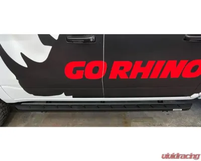 Go Rhino Textured Black RB10 Slim Line Running Boards w/ Mounting Brackets Kit Ram 1500 2019-2022 - 63430687SPC