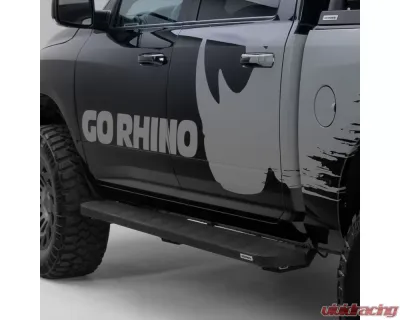 Go Rhino Bedliner Coating RB10 Running Boards w/Mounting Brackets Kit Toyota Tundra Double Cab 2022-2024 - 63443580T