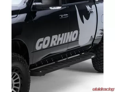 Go Rhino Bedliner Coating RB10 Slim Line Running Boards w/Mounting Brackets Kit Toyota Tundra Crew Max 2022-2024 - 63443687T