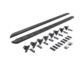Go Rhino Textured Black RB10 Slim Line Running Boards w/ Mounting Brackets Kit Jeep Gladiator 2020-2023