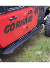 Go Rhino Textured Black RB10 Slim Line Running Boards w/ Mounting Brackets Kit Jeep Gladiator 2020-2023                                     - 63451687SPC - Image 4