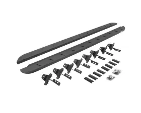 Go Rhino Bedliner Coating RB10 Slim Line Running Boards w/ Mounting Brackets Kit Jeep Gladiator 2020-2023