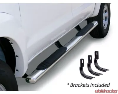 Go Rhino 4" Polished Stainless Steel OE Xtreme Side Steps w/Mounting Brackets Toyota Tundra Double Cab 2022-2024 - 684443580PS