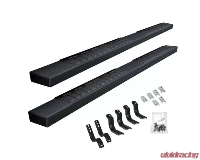 Go Rhino 6" Textured Black OE Xtreme II Side Steps w/Mounting Brackets Kit Toyota Tundra 2022-2024 - 6862443587T