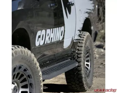 Go Rhino Bedliner Coating RB20 Running Boards w/Mounting Brackets Kit Toyota Tundra Double Cab 2022-2024 - 69443580T