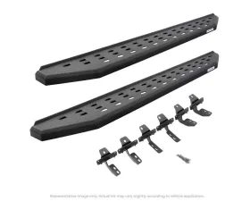 Go Rhino Bedliner Coating RB20 Running Boards w/Mounting Brackets Kit Toyota Tundra Crew Max 2022-2024
