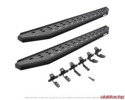 Go Rhino Bedliner Coating RB20 Running Boards w/Mounting Brackets Kit Toyota Tundra Crew Max 2022-2024 - 69443687T