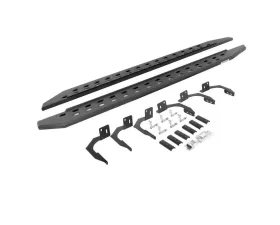 Go Rhino Bedliner Coating RB20 Slim Line Running Boards w/ Mounting Brackets Kit Jeep Gladiator 2020-2023