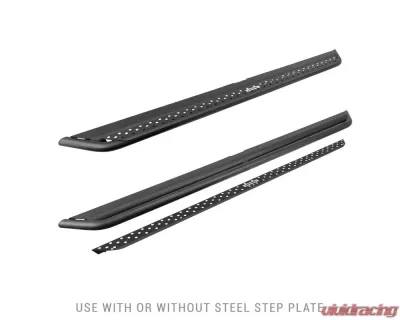 Go Rhino Textured Black Dominator Xtreme DSS Side Steps w/Brackets Kit Toyota Tundra Double Cab 2022-2024 - DSS4435T