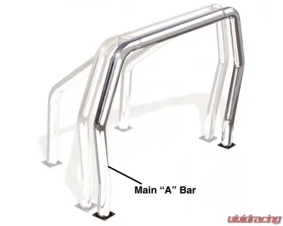 Go Rhino Polished Stainless Front Main "A" Bed Bar Ford Ranger 1994-2004 - 91501PS