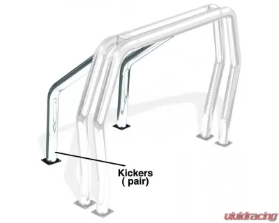 Go Rhino Chrome Kickers Bed Bar Isuzu | Jeep | GMC | Ford | Nissan | Toyota | Mazda - 9390C