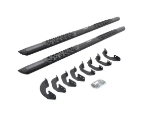 Go Rhino Textured Black V-Series V3 Aluminum Side Steps w/Mounting Brackets Kit Toyota Tundra 2022-2024