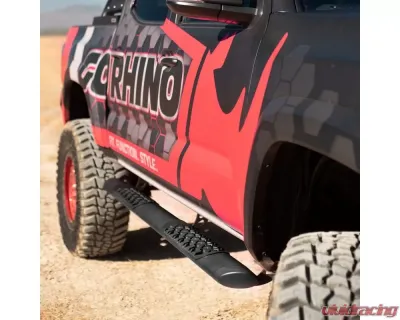 Go Rhino Textured Black V-Series V3 Aluminum Side Steps w/Mounting Brackets Kit Toyota Tundra 2022-2024 - V3443687T