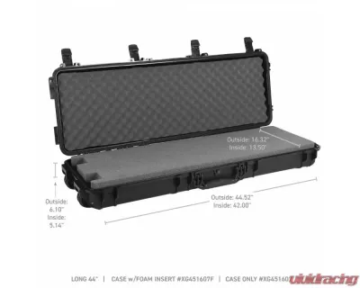 Go Rhino 44" Long Box Xventure Gear Hard Case With Foam - IP67 Waterproof, Dustproof, Stackable - XG451607F