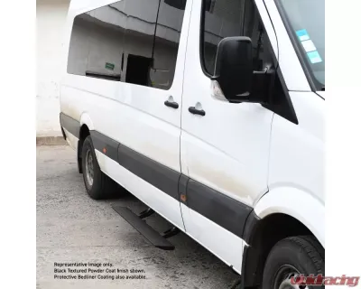 Go Rhino E1 Electric Running Board Kit Textured Black for Mercedes-Benz Sprinter 2500/3500 2013-2018 - 20410125PC