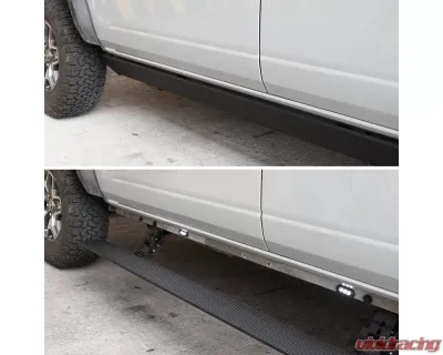 Go Rhino E1 Electric Running Board Kit Textured Black Chevrolet Colorado | GMC Canyon 4dr Crew Cab Pickup 2015-2022 - 20423580PC