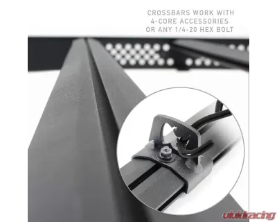 Go Rhino Ceros Low Profile Roof Rack Textured Black Toyota Tundra 4dr Crew Cab Pickup 2022-2024 - 5933180T
