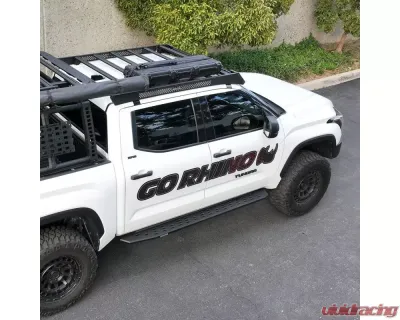 Go Rhino Ceros Low Profile Roof Rack Textured Black Toyota Tundra 4dr Crew Cab Pickup 2022-2024 - 5933180T