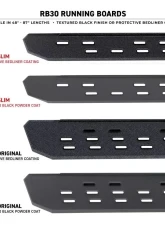 Go Rhino 80" Long RB30 Slim Line Running Boards Only Textured Black Dodge | Ram | Chevrolet 1999-2024                                     - 69600080SPC - Image 3