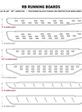 Go Rhino 87" Long RB30 Slim Line Running Boards Only Bedliner Coating Ram | Dodge | Jeep 1999-2024                                     - 69600087ST - Image 2