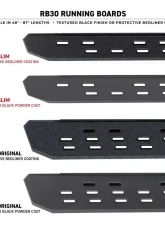 Go Rhino 87" Long RB30 Slim Line Running Boards Only Bedliner Coating Ram | Dodge | Jeep 1999-2024                                     - 69600087ST - Image 3