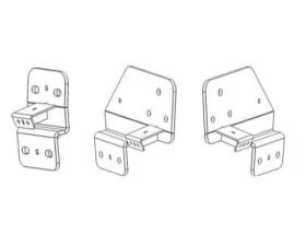 Go Rhino Brackets for Dominator Cab-Length SideSteps