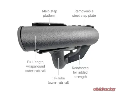 Go Rhino Dominator Xtreme DT Side Steps for 2021-2023 Ford Bronco 4dr, Textured Black - DT60068T