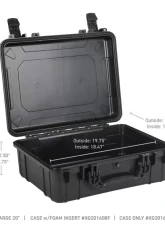 Go Rhino Xventure Gear Hard Case Large Black Box 19.75"x15.75"x7.5" Waterproof                                     - XG201608 - Image 7