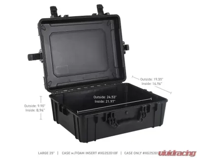 Go Rhino Xventure Gear Hard Case Large Box 24.53"x19.55"x9.9" Black Polypropylene - XG252010