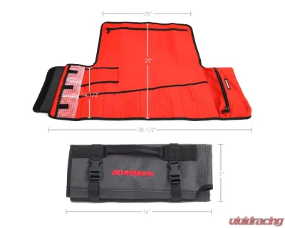 Go Rhino Xventure Gear Tool Roll Large, Grey Waxed Canvas, Limited Lifetime Warranty - XG1000-01