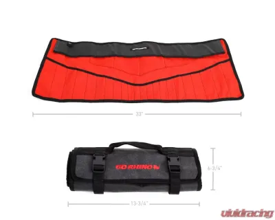 Go Rhino Xventure Gear Tool Roll Small Grey Waxed Canvas with Limited Lifetime Warranty - XG1020-01