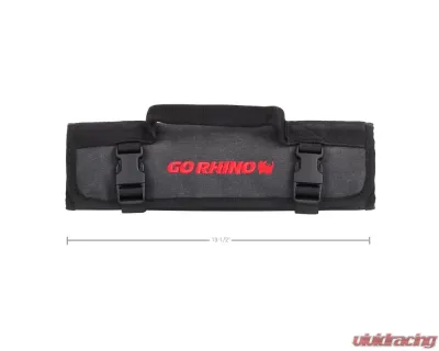 Go Rhino Xventure Gear Wrench Roll Small - Grey Waxed Canvas Tool Storage Bag - XG1050-01