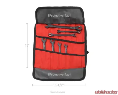 Go Rhino Xventure Gear Wrench Roll Small - Grey Waxed Canvas Tool Storage Bag - XG1050-01