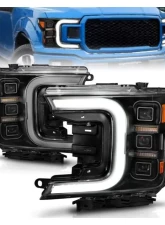 Anzo USA Full Led Projector Light Bar Headlights Black Amber Ford F-150 2018-2020                                     - 111519 - Image 6
